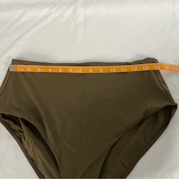 Everlane Womens size L Beech Green The High Rise Hipster Swim Bottom Cheeky - Picture 5 of 9